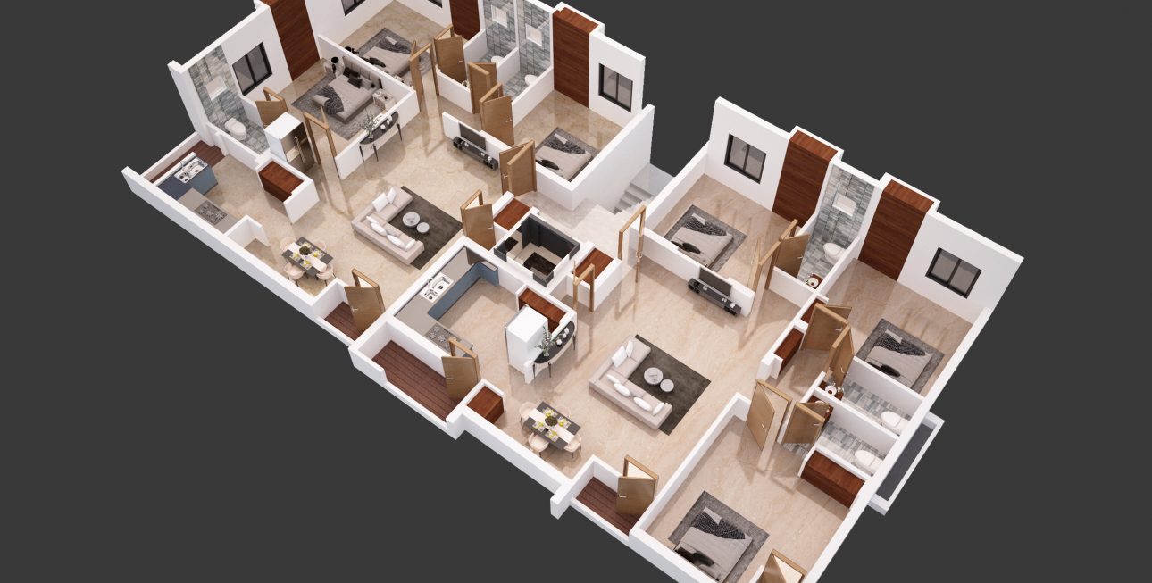 Iso View - Typical Floor Plan